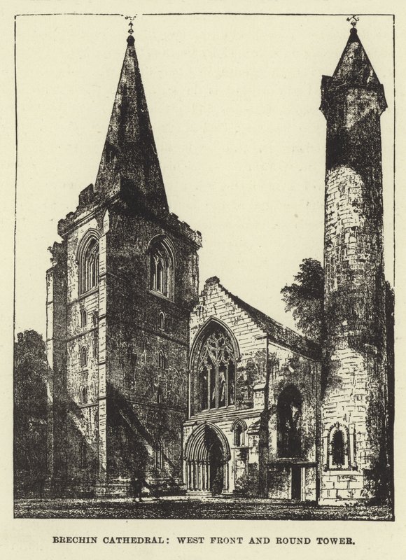 Cathédrale de Brechin, Façade ouest et Tour ronde - English School