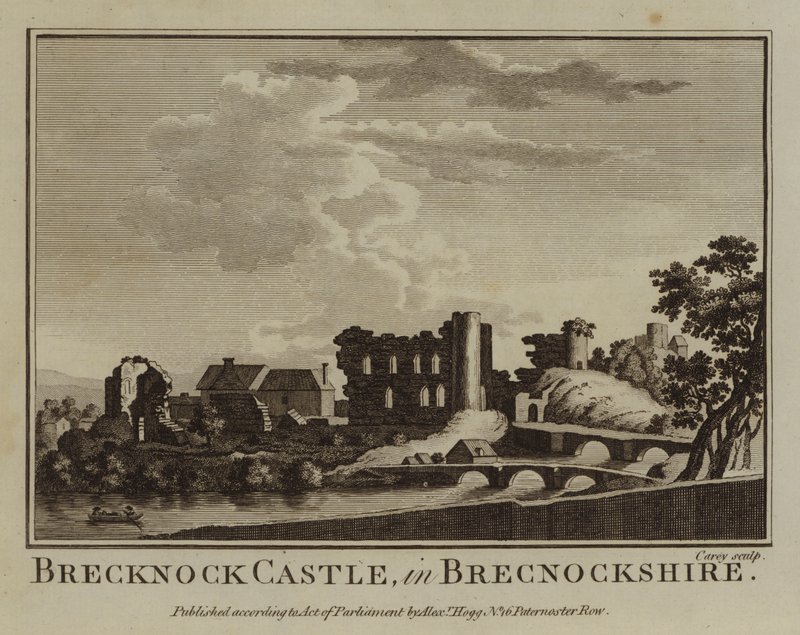 Château de Brecknock, dans le Brecknockshire - English School