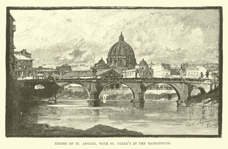 Pont Saint-Ange, avec Saint-Pierre en arrière-plan - English School