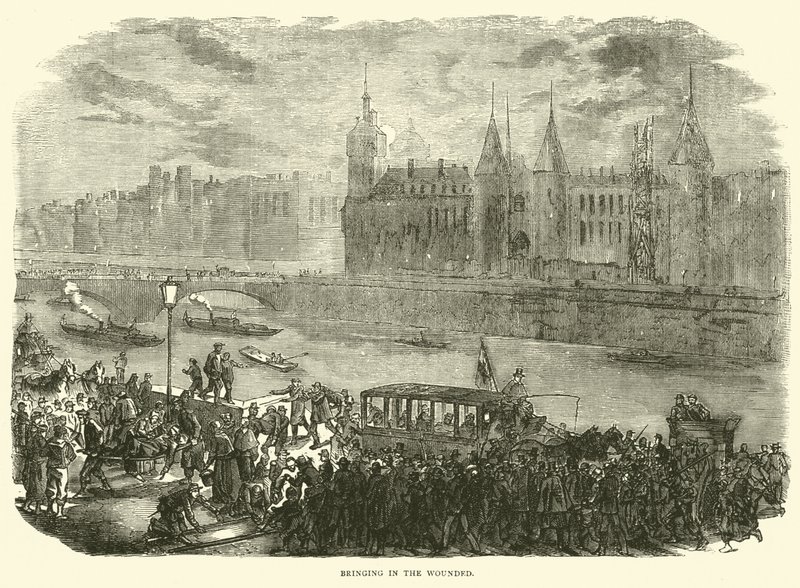 Ramenant les blessés, novembre 1870 - English School