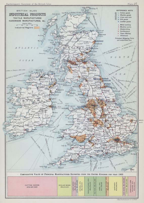 Produits industriels des îles britanniques, manufactures textiles, quincaillerie, etc. - English School