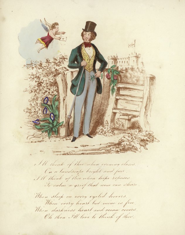 Carte de Saint-Valentin britannique avec une image d