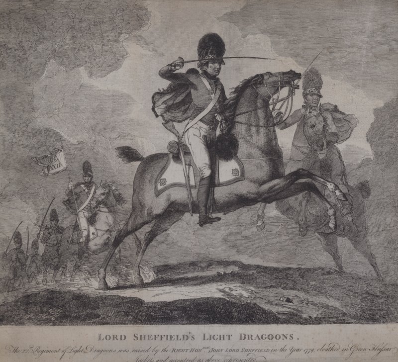 Soldats britanniques du 22e Dragons légers de Lord Sheffield - English School