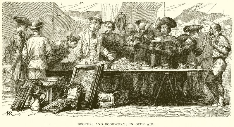 Courtiers et rats de bibliothèque en plein air - English School