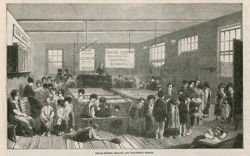Brook Street, école de chiffonniers et industrielle - English School