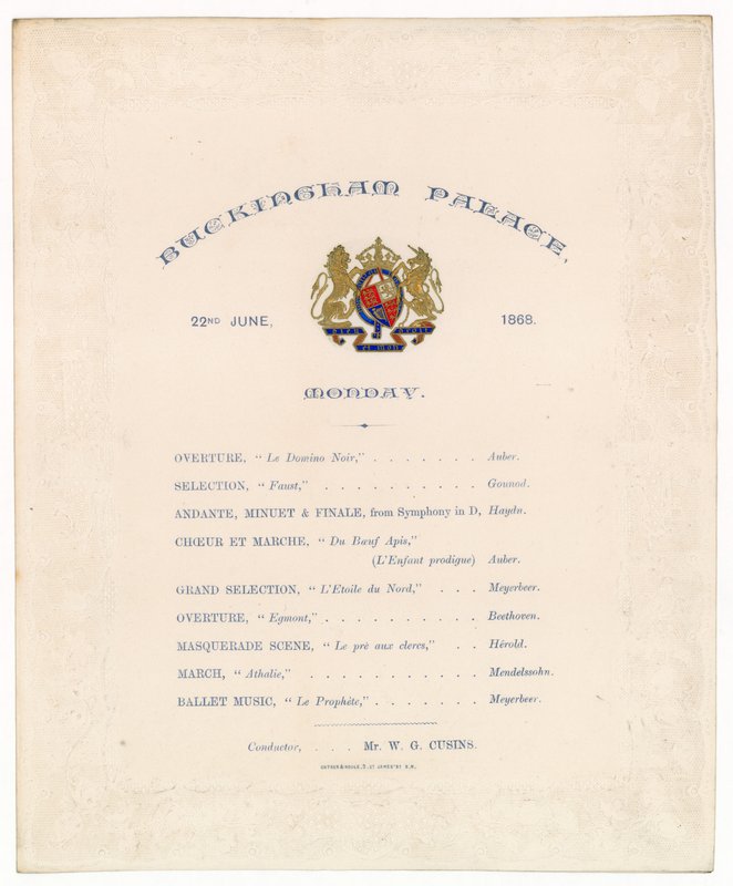 Concert au palais de Buckingham, 22 juin 1868 - English School