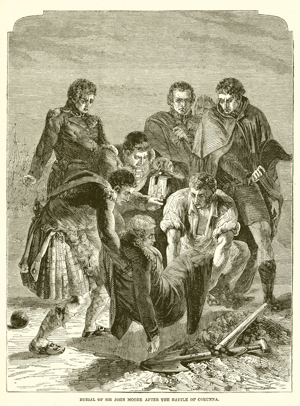 Enterrement de Sir John Moore après la bataille de Corunna - English School
