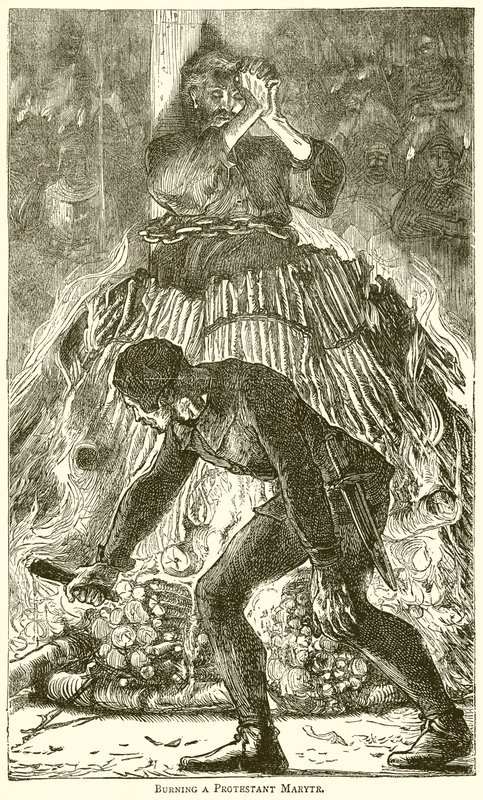 Brûler un martyr protestant - English School