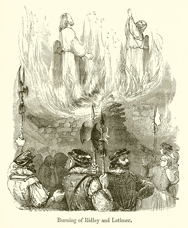 Brûlage de Ridley et Latimer - English School