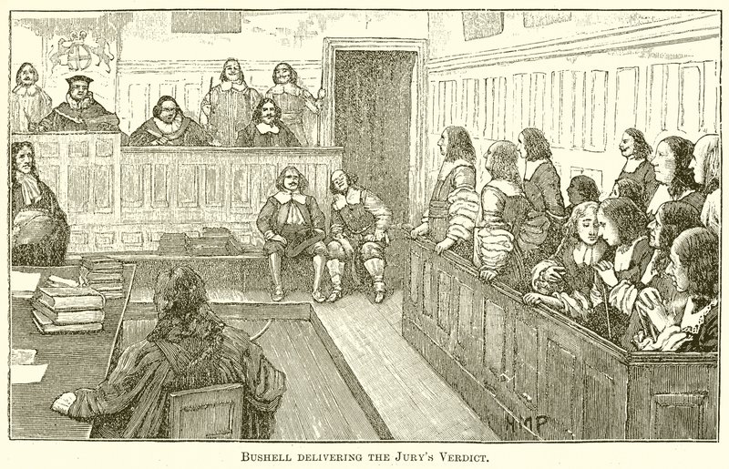Bushell rendant le verdict du jury - English School