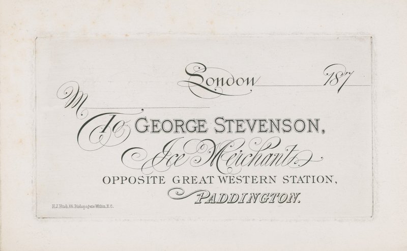 Carte de visite de George Stevenson - English School