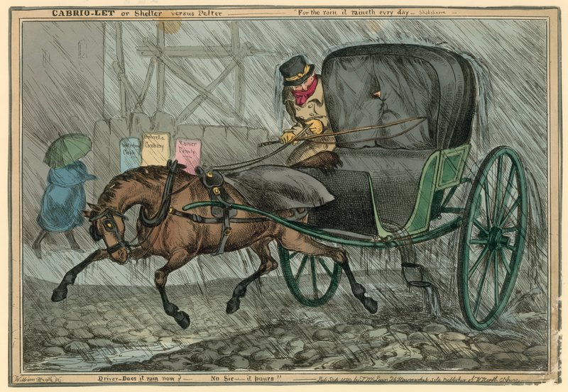 Cabriolet ou abri contre pelter - English School