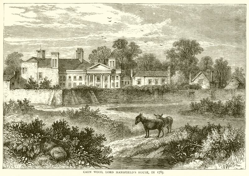 Caen Wood, maison de Lord Mansfield, en 1785 - English School
