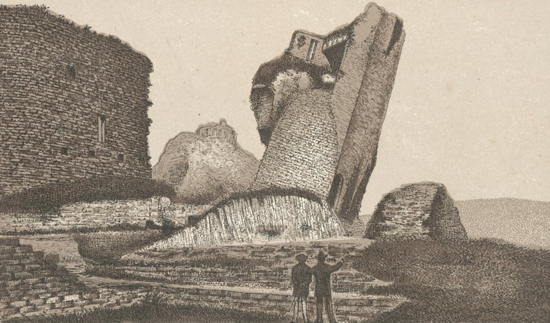 Château de Caerphilly, tour penchée - English School