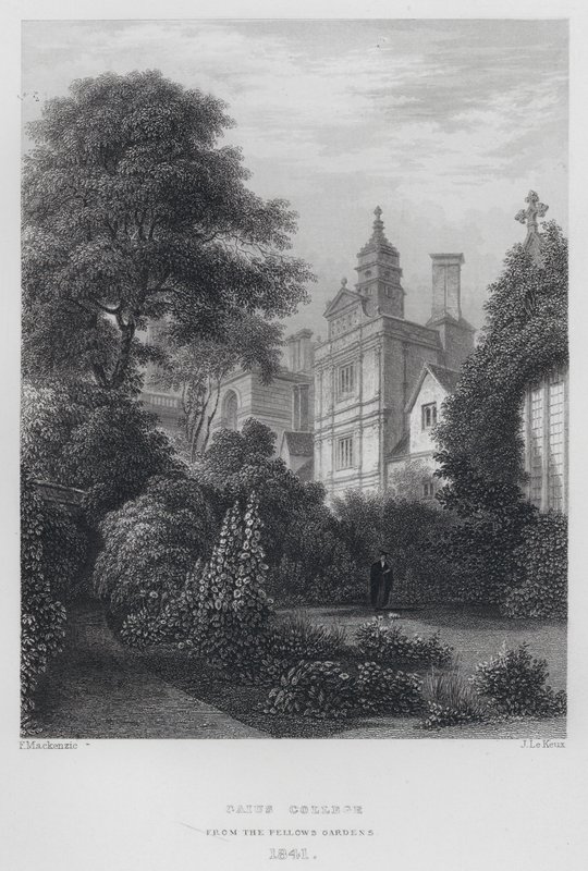 Caius College, depuis les jardins des Fellows - English School