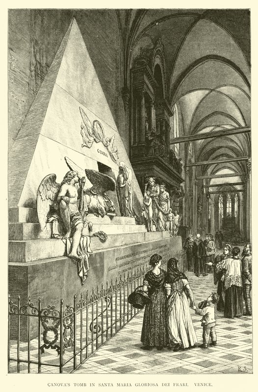 Tombe de Canova dans Santa Maria Gloriosa dei Frari, Venise - English School