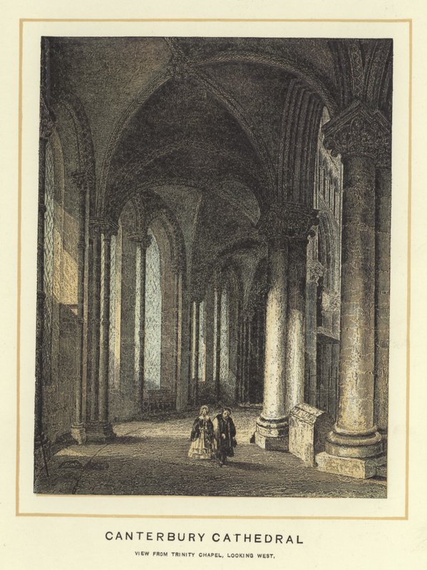Cathédrale de Canterbury, vue depuis la chapelle de la Trinité, regardant vers l