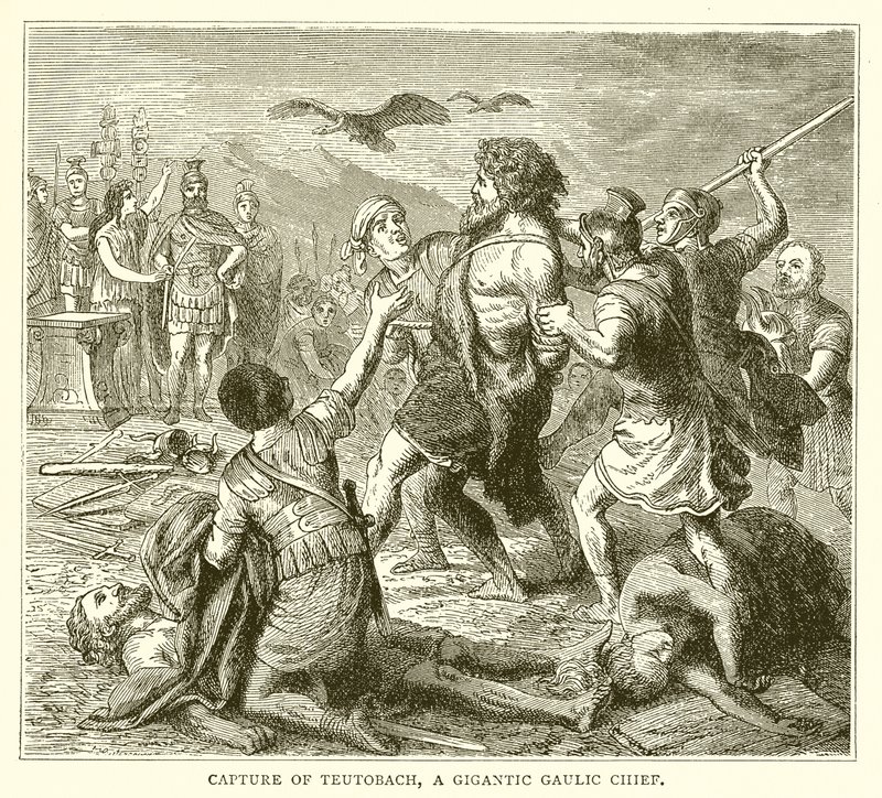 Capture de Teutobach, un chef gaulois gigantesque - English School