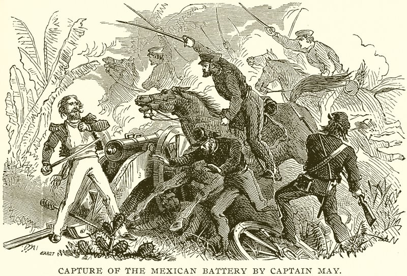 Capture de la batterie mexicaine par le capitaine May - English School