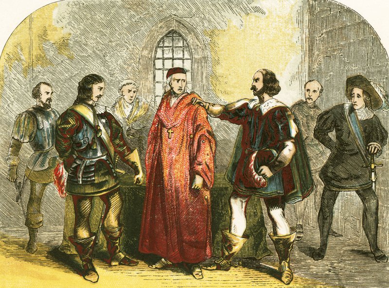 Le cardinal Wolsey arrêté pour haute trahison - English School