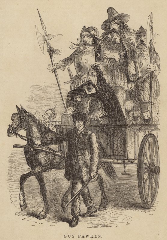 Caricature de Guy Fawkes dans London Labour and the London Poor - English School