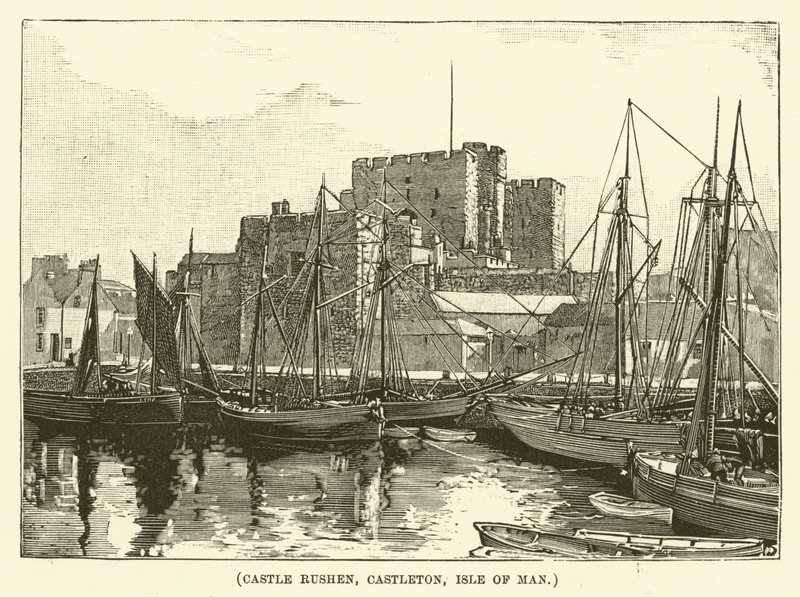 Castle Rushen, Castleton, Île de Man (gravure) - English School