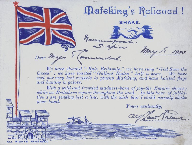 Célébration de la libération de Mafeking, Afrique du Sud, Guerre des Boers - English School