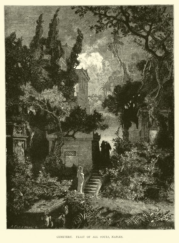 Cimetière, fête de la Toussaint, Naples - English School