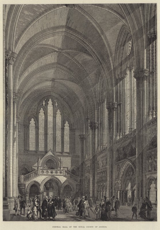 Hall central des Royal Courts of Justice - English School