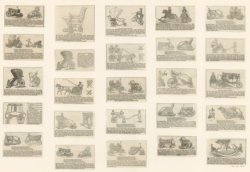 Chaises pour invalides et enfants. Publicités - English School
