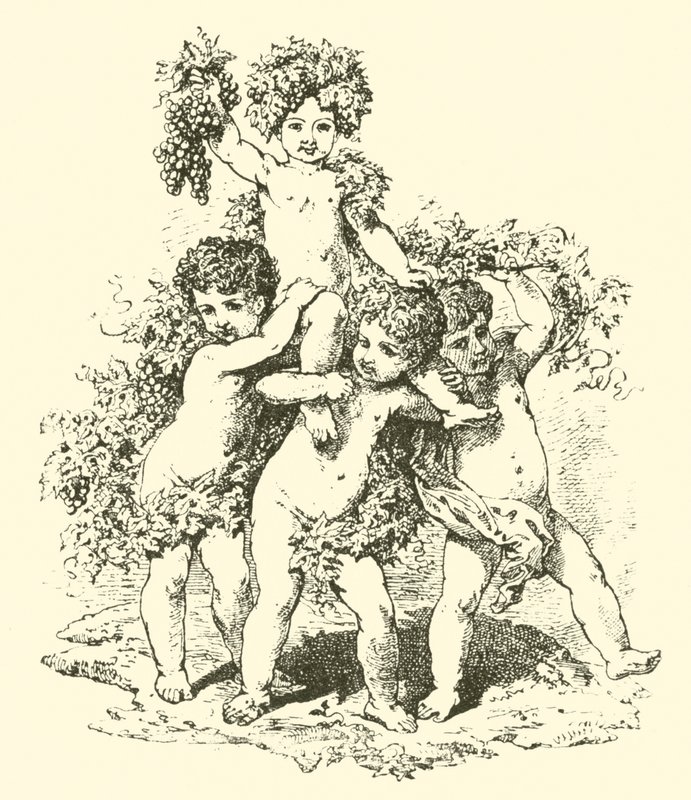 Champagne, figures allégoriques - English School