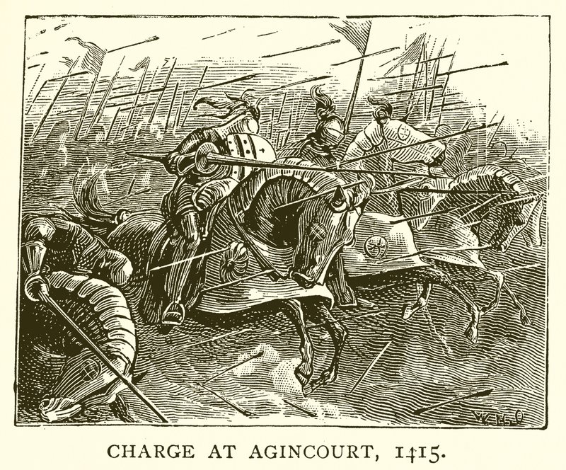 Charge à Azincourt, 1415 - English School