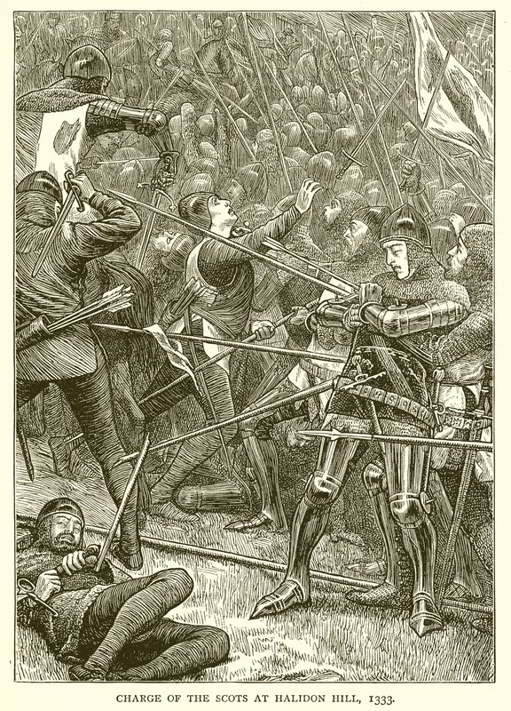 Charge des Écossais à Halidon Hill, 1333 - English School