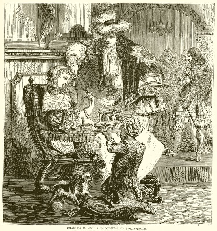 Charles II et la duchesse de Portsmouth - English School