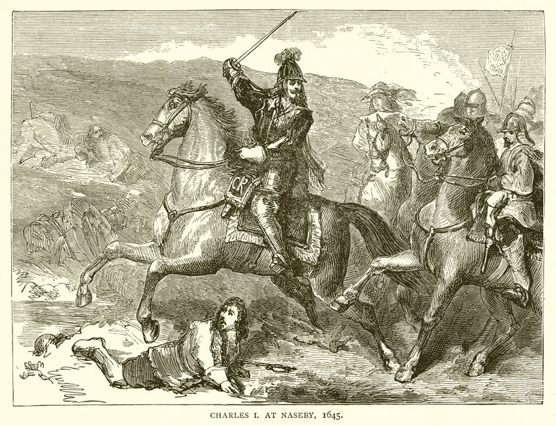 Charles Ier à Naseby, 1645 - English School