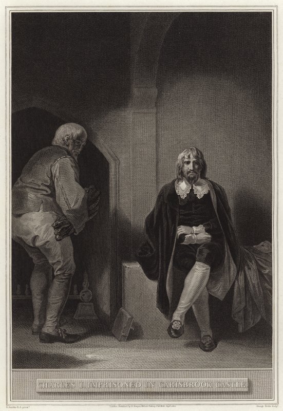 Charles Ier emprisonné au château de Carisbrook - English School