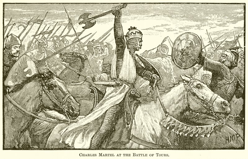 Charles Martel à la bataille de Tours - English School
