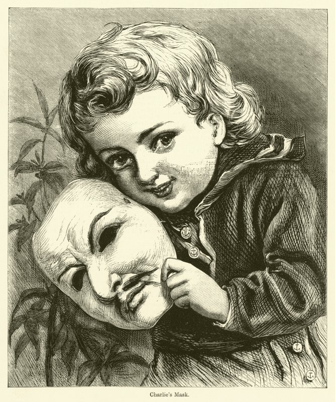 Le masque de Charlie (gravure) - English School