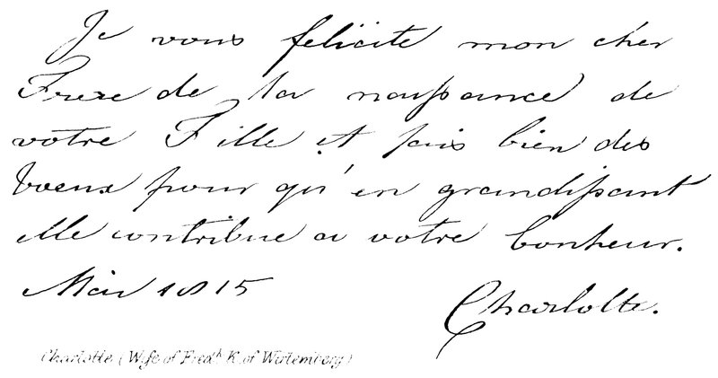 Charlotte, épouse de Frédéric, Roi de Wurtemberg - English School