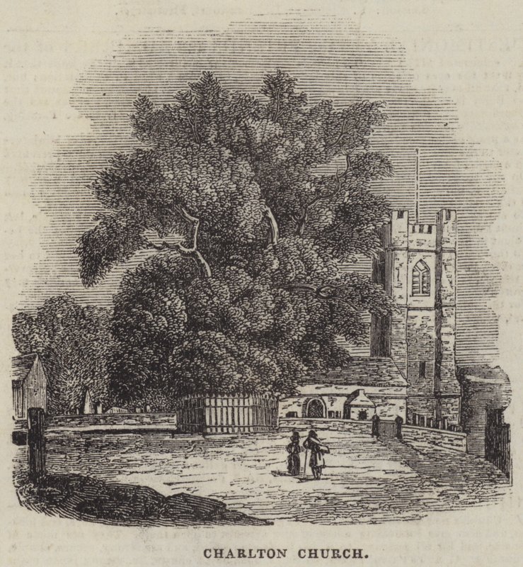 Église de Charlton (gravure) - English School