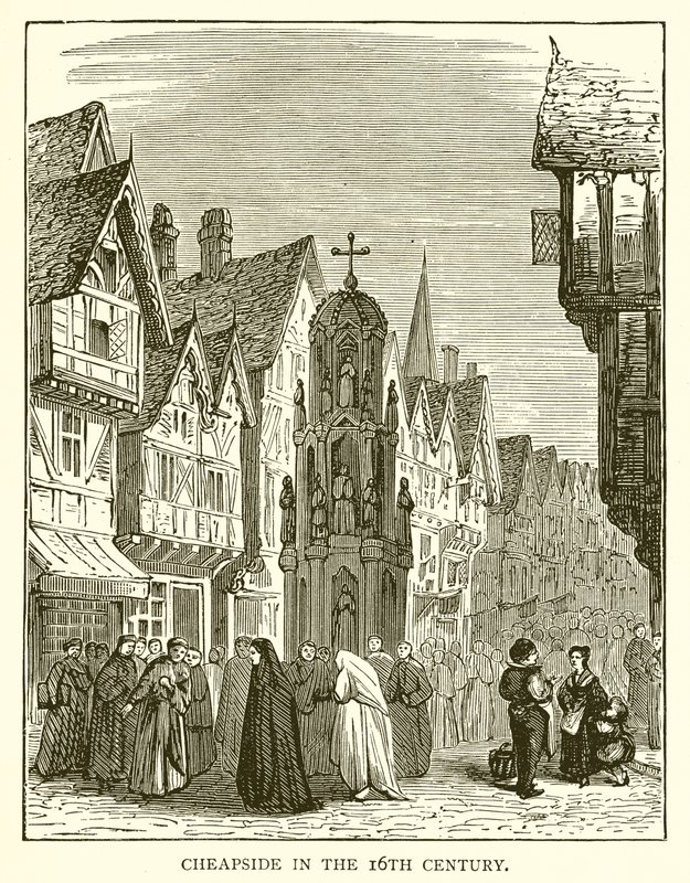 Cheapside au XVIe siècle - English School