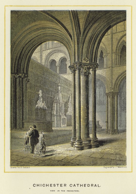 Cathédrale de Chichester, vue dans le presbytère - English School