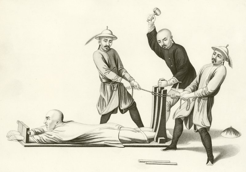 Punition chinoise du chevalet - English School