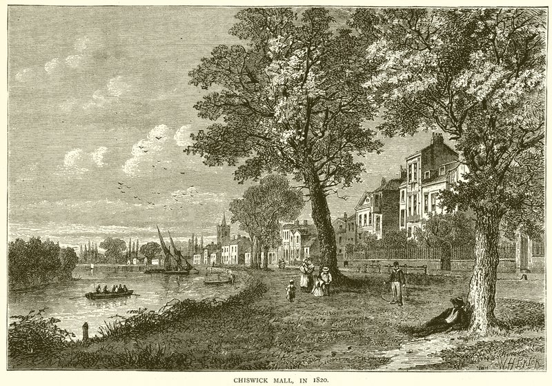 Chiswick Mall, en 1820 - English School