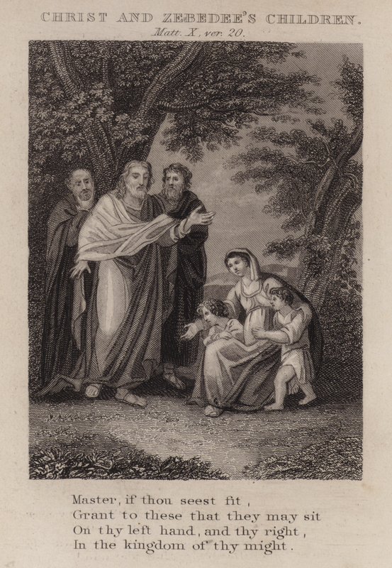Le Christ et les enfants de Zébédée, Matthieu X, verset 20 - English School