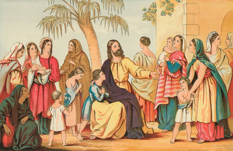 Christ bénissant les petits enfants - English School