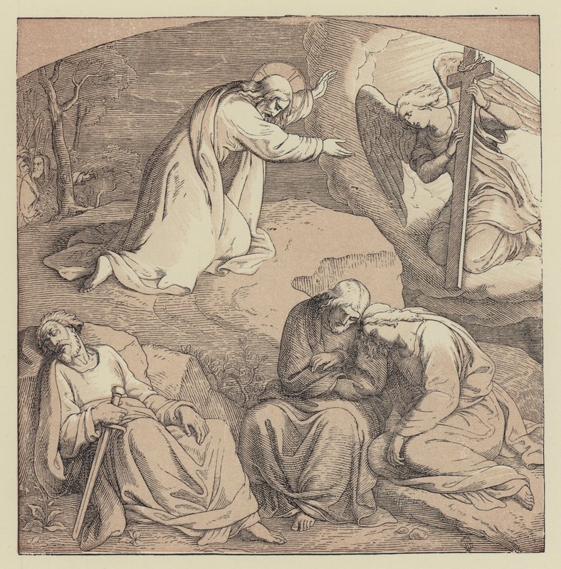 Le Christ dans le jardin (gravure) - English School
