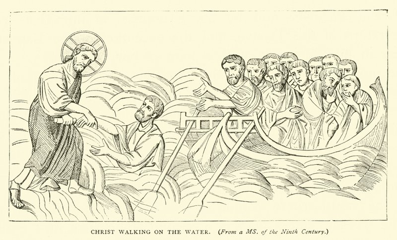 Christ marchant sur l