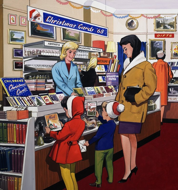 Boutique de cartes de Noël - English School