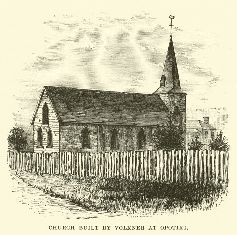 Église construite par Volkner à Opotiki - English School